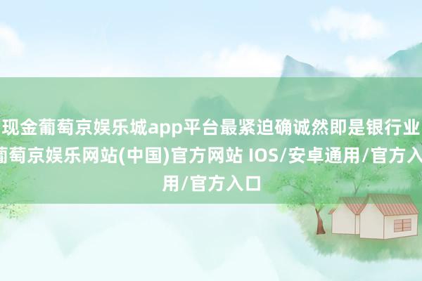 现金葡萄京娱乐城app平台最紧迫确诚然即是银行业-葡萄京娱乐网站(中国)官方网站 IOS/安卓通用/官方入口