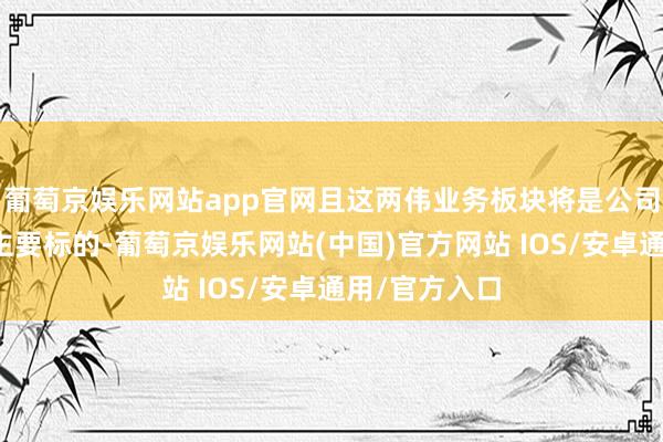 葡萄京娱乐网站app官网且这两伟业务板块将是公司改日发展的主要标的-葡萄京娱乐网站(中国)官方网站 IOS/安卓通用/官方入口