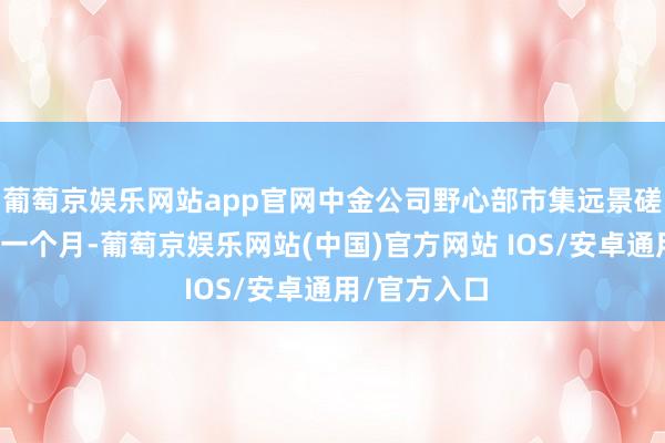 葡萄京娱乐网站app官网中金公司野心部市集远景磋议雅致已往一个月-葡萄京娱乐网站(中国)官方网站 IOS/安卓通用/官方入口